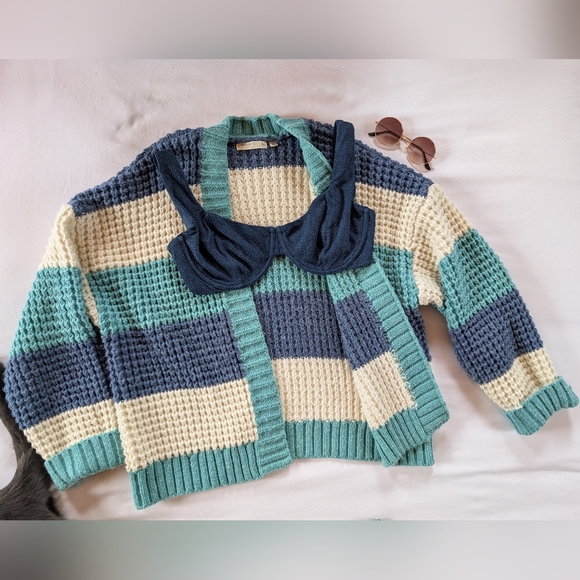 uncharted threads Sweaters - Color Block Knit Sweater